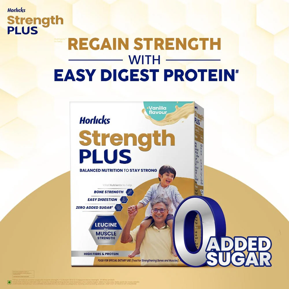 Horlicks Strength Plus Vanilla Flavour - Image 3