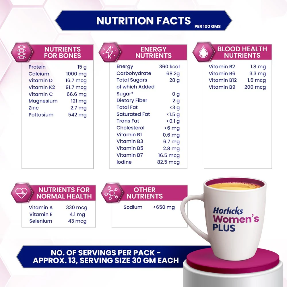 Horlicks Women's Plus Caramel Flavour - Image 7